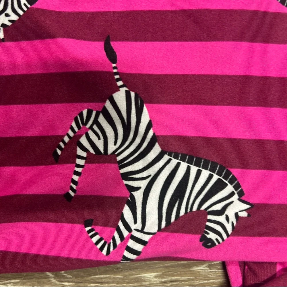 Room Service 2PC Womens Pajama Set Pink Zebra Small Lounge Sleepwear Soft Cozy - Picture 9 of 14